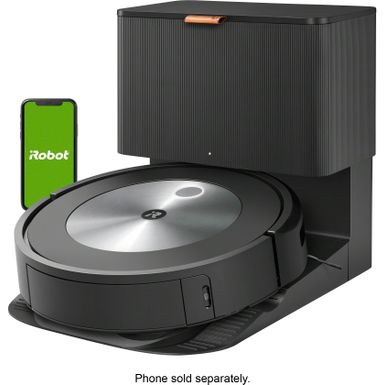image of iRobot Roomba j7+ (7550) Wi-Fi Connected Robot Vacuum with Automatic Dirt Disposal - Graphite with sku:bb21803670-6471425-bestbuy-irobot