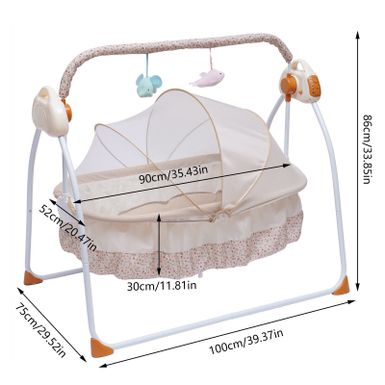 0-18 Months 25kg Electric Crib Bassinet Baby Cradle - Pink - Flagship Version