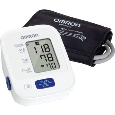 image of Omron - 3 Series - Automatic Upper Arm Blood Pressure Monitor - Black/White with sku:bb21315002-6370324-bestbuy-omronhealthcare