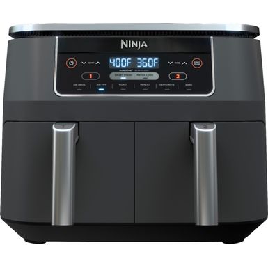 image of Ninja - Foodi 6-in-1 8-qt. 2-Basket Air Fryer with DualZone Technology - Dark Grey with sku:bb21581129-6421833-bestbuy-euro-pro