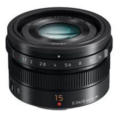 image of Panasonic Lumix G Leica DG Summilux 15mm f/1.7 ASPH Lens for Micro Four Thirds Lens Mount System, Black with sku:ipc1517b-adorama