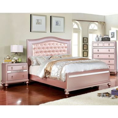 image of Silver Orchid Gibson Rose Gold Button Tufted Bed - Full with sku:8y_smgdc_klkvwprpvty5astd8mu7mbs-fur-ovr