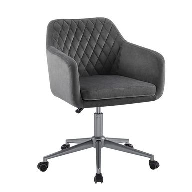 image of Hovey Quilted Office Chair Grey with sku:lfxs1425-linon