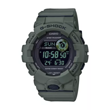 image of G-Shock - Mens Power Trainer Bluetooth Digital Watch Dark Green with sku:gbd800uc3-electronicexpress