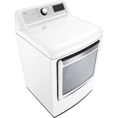 Angle Zoom. LG - 7.3 Cu. Ft. Smart Gas Dryer with EasyLoad Door - White