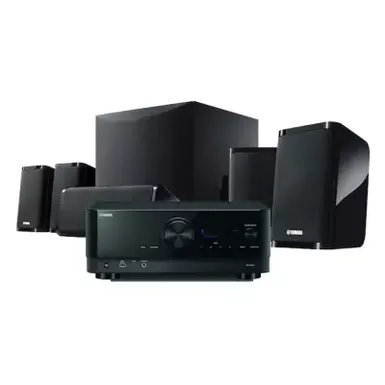image of Yamaha - YHT-5960 Premium All-in-One Home Theater System with 8K HDMI and Wi-Fi - Black with sku:yht5960ubl-adorama