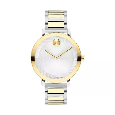 Movado - Ladies' Bold Evolution 2.0 Two-Tone Stainless Steel Watch Silver Dial