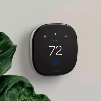 ecobee - Enhanced Smart Programmable Touch-Screen Wi-Fi Thermostat with Alexa, Apple HomeKit and Google Assistant - Black