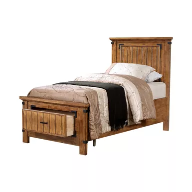 image of Brenner Twin Storage Bed Rustic Honey with sku:205260t-coaster