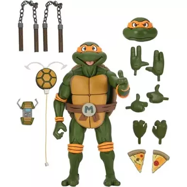 image of NECA - Teenage Mutant Ninja Turtles (Cartoon) Scale Action Figure - Giant Size Michelangelo with sku:bb22266154-bestbuy