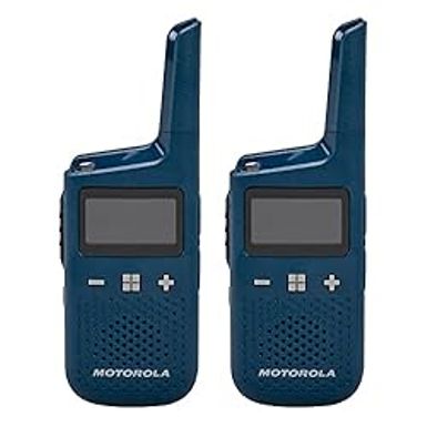 image of Motorola Solutions, Portable FRS, T383, Talkabout, Two-Way Radios, Rechargeable, W/ Charging Dock, 22 Channel, 25 Mile, Blue, 2 Pack with sku:b09khhv4qn-amazon