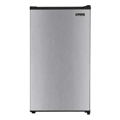 image of Magic Chef 3.2 cu. ft. Stainless Steel Compact Refrigerator with sku:mcar32ste-magicchef