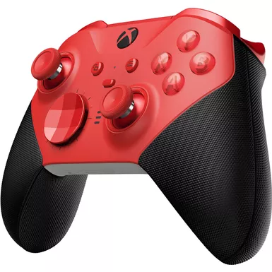 image of Microsoft - Elite Series 2 Core Wireless Controller for Xbox Series X, Xbox Series S, Xbox One, and Windows PCs - Red with sku:bb22109233-bestbuy