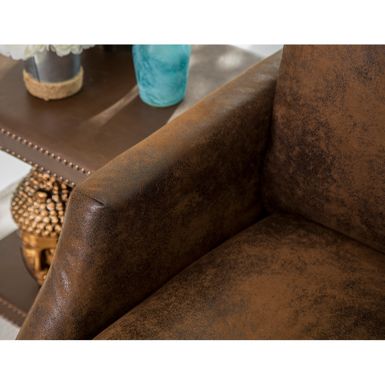 Abbyson Henry Dark Brown Reversible Sofa Sectional - Henry