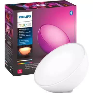 image of Philips - Hue Go Bluetooth Table Lamp - White and Color Ambiance with sku:bb21303645-bestbuy