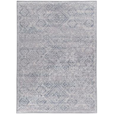image of Hutchens Gray And Blue 5X7 Area Rug with sku:lfxsr947-linon