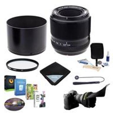 image of Fujifilm XF 60mm (90mm) F/2.4 Macro Lens - Bundle with 39mm UV Filter, Lens Wrap, Flex Lens Shade, Capleash, Cleaning Kit, Professional Software Package with sku:ifj60xfnk-adorama