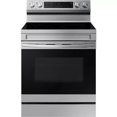 image of Samsung - 6.3 cu. ft. Freestanding Electric Range with WiFi, No-Preheat Air Fry & Convection - Stainless Steel with sku:ne63a6511ss-electronicexpress