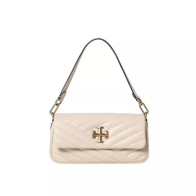 Tory Burch Kira Chevron Flap Shoulder Bag (Small, New Cream)