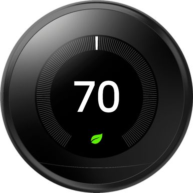 Alt View Zoom 17. Google - Nest Learning Smart Wifi Thermostat - Black