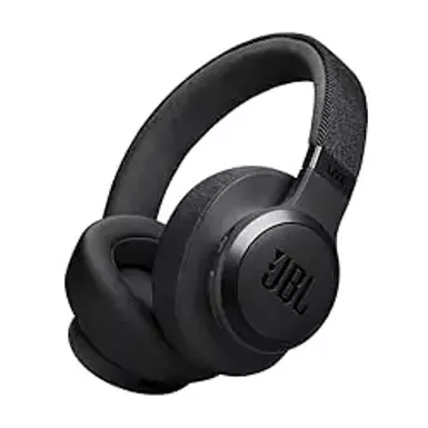 image of JBL - Wireless Over-Ear Headphones with True Adaptive Noise Cancelling - Black with sku:jbllive770ncblkam-powersales