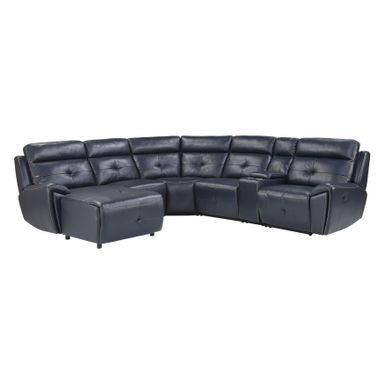 Veilleux Modular Reclining Sectional Sofa with Left Chaise - Dark Brown