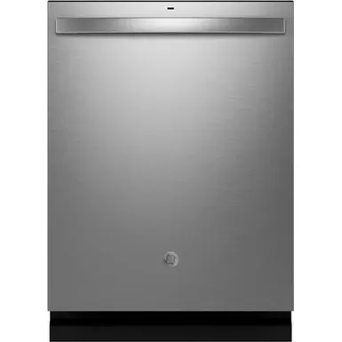 image of GE - 24"Top Control Fingerprint Resistant Dishwasher with Stainless Steel Interior Dishwasher with Sanitize Cycle - Stainless Steel with sku:bb22162048-bestbuy