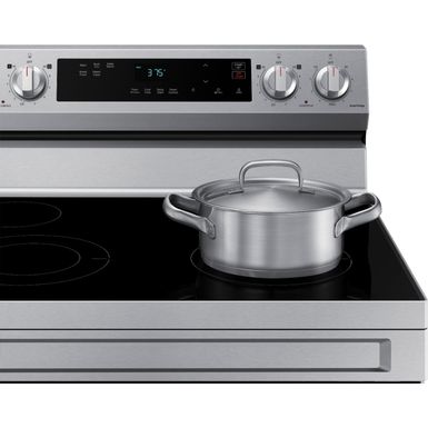 Alt View Zoom 12. Samsung - 6.3 cu. ft. Freestanding Electric Range with WiFi and Steam Clean - Stainless steel