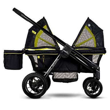 image of Evenflo Pivot Xplore Double Stroller Wagon, All-Terrain, Wayfarer Black with sku:b081495g7p-eve-amz