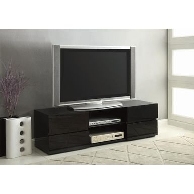 image of 4-drawer TV Console Glossy Black with sku:700841-coaster