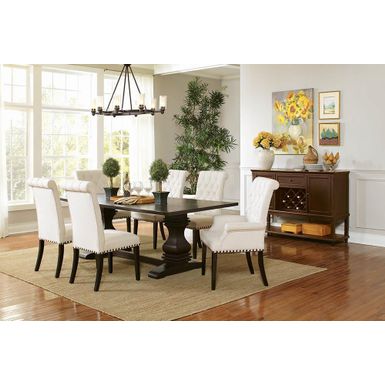 image of Tufted Back Upholstered Side Chairs Beige (Set of 2) with sku:190162-coaster
