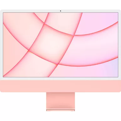 image of iMac 24" with Retina 4.5K display All-In-One - Apple M1 - 8GB Memory - 256GB SSD (Latest Model) - Pink with sku:acmjva3lla-adorama