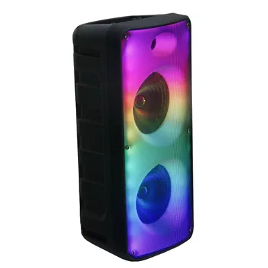 image of Supersonic - Fire Box 2 x 8" TWS Bluetooth Speaker w/ Light Show and Microphone with sku:iq-7188djbt-powersales