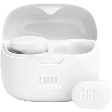 image of JBL - Tune Buds True Wireless Noise Cancelling Earbuds - White with sku:jbltbudswhtam-powersales