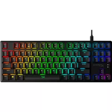 image of HyperX - Alloy Origins Core TKL Wired Mechanical Tactile Aqua Switch Gaming Keyboard with RGB Back Lighting - Black with sku:bb21787194-bestbuy