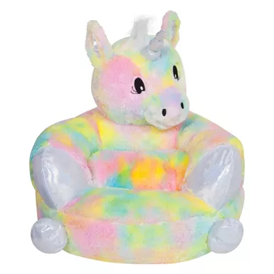 image of Children's Plush Rainbow Unicorn Character Chair - Multi with sku:kkhw9fii7twpdmhhn9cexastd8mu7mbs-overstock