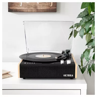 image of Victrola - Eastwood Bluetooth Record Player - Bamboo with sku:bb21732672-bestbuy