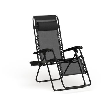 image of 2 Pack Adjustable Mesh Zero Gravity Lounge Chair with Cup Holder Tray - Black with sku:axy1fua2uxkae6xmxlm87gstd8mu7mbs-fla-ovr
