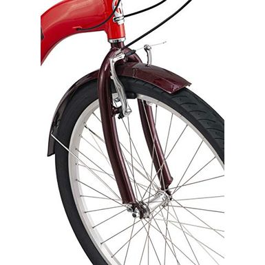 Schwinn Meridian Adult Trike, Three Wheel Cruiser Bike, 7-Speed, 26-Inch Wheels, Cargo Basket, Red, Model: S4071AZA