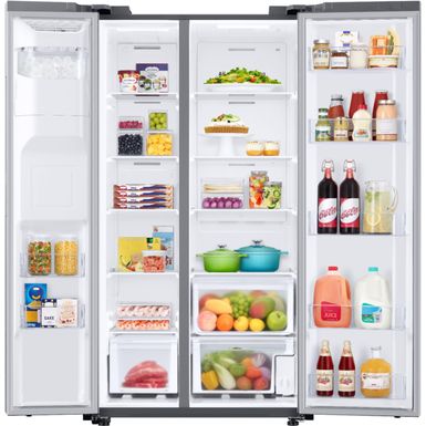 Alt View Zoom 2. Samsung - 27.4 Cu. Ft. Side-by-Side Refrigerator - Stainless steel