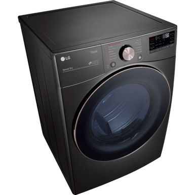 Alt View Zoom 11. LG - 7.4 Cu. Ft. Stackable Smart Gas Dryer with Steam and Built-In Intelligence - Black steel