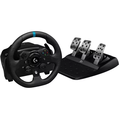 image of Logitech - Racing Wheel and Pedals For XBox X S XBox One PC, Black with sku:bb21395565-bestbuy
