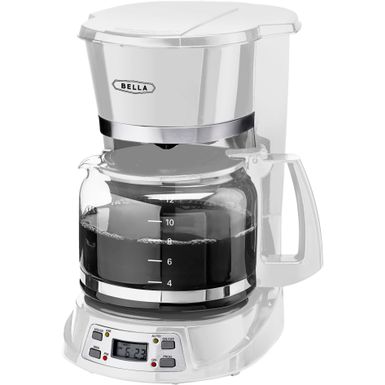 image of Bella - 12-Cup Programmable Coffee Maker - White with sku:bb21965446-6501101-bestbuy-bella