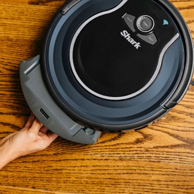 Alt View Zoom 15. Shark - ION Robot RV761, Wi-Fi Connected, Robot Vacuum with Multi-Surface Cleaning - Black/Navy Blue