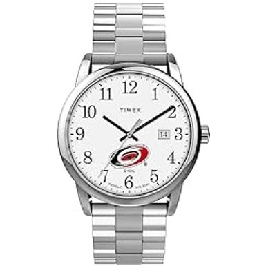 image of Timex Men's Easy Reader 38mm Watch - Carolina Hurricanes with Expansion Band with sku:b0c94t5w16-amazon