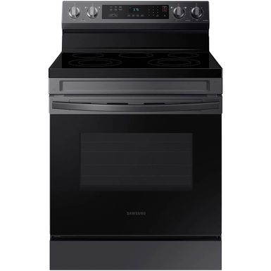 image of Samsung NE63A6311SG / NE63A6311SG/AA6.3 Cu. Ft. Freestanding Electric Range Oven - Black Stainless  with sku:ne63a6311sg-electronicexpress
