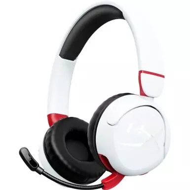 HyperX - Cloud Mini Wireless Headset for PC, PS5, PS4, Xbox Series X, S, Xbox One, Nintendo Switch, Chromebook, and Mobile - White/Red