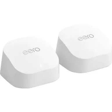 image of eero - 6+ AX3000 Dual-Band Mesh Wi-Fi 6 System (2-pack) - White with sku:bb21951103-bestbuy