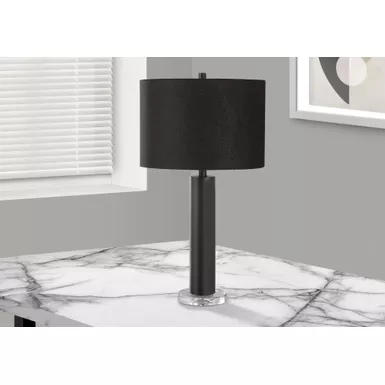 Lighting - 28"H Table Lamp Black Metal / Black Shade