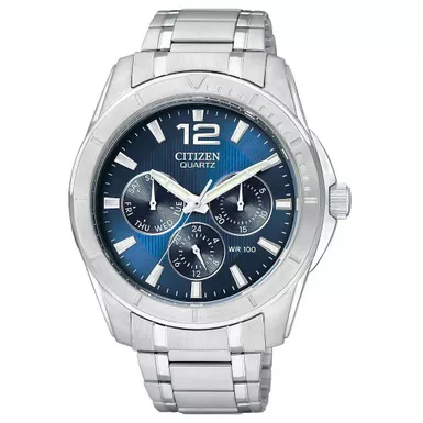 image of Citizen - Mens Quartz Stainless Steel Watch Blue Dial with sku:ag8300-52l-powersales